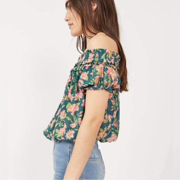 NWT Free People One Suki Blouse Floral Women’s Size Small - Picture 2 of 8